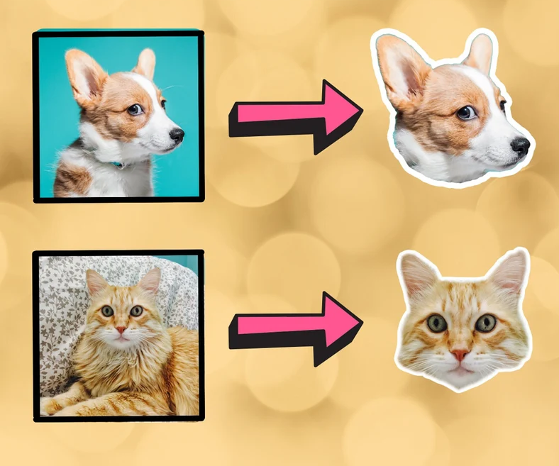 3x Autocollant personnalisé pour votre animal de compagnie